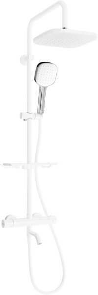 MEXEN/S - KT33-VANOVÁ SOUPRAVA S TERMOSTATICKOU BATERIÍ-SPRCHA, CHROM/ BÍLÁ 779003393-21