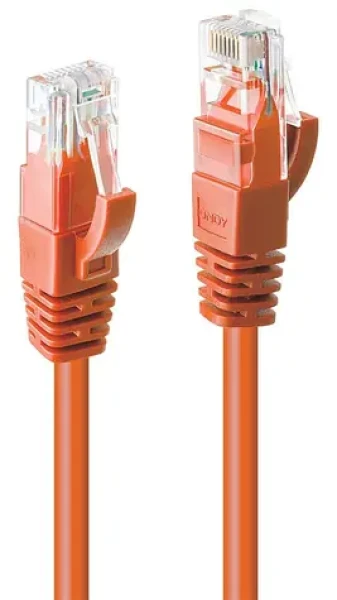Lindy oranžová / Patch kabel / Cat 6 U/UTP / RJ45-RJ45 / 3 m (48109)