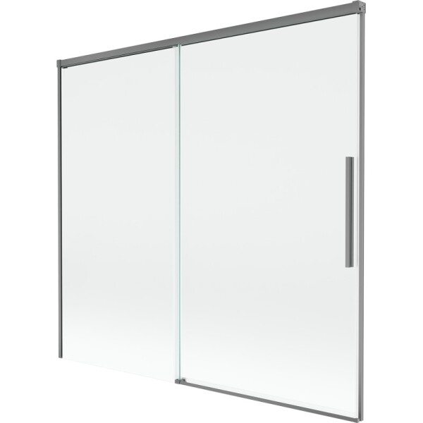 MEXEN/S - Rox vanová zástěna 2-křídlová posuvná 170 x 150, transparent, grafit metal 8C9-170-001-95-00