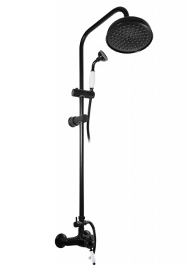 SLEZAK-RAV - Vodovodní baterie sprchová s hlavovou a ruční sprchou, Barva: černá matná, Rozměr: 150 mm L581.5/7CMAT