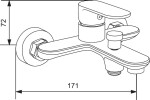 MEXEN/S - Milo R05 vanová baterie s příslušenstvím, chrom 7133R05-00