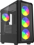 SAVIO Noctis Glass RGB černá / Skříň PC / Cube / ATX, micro ATX / tvrzené sklo / RGB podsvícení (Noctis Glass RGB)
