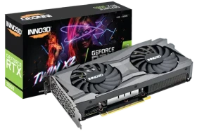 Inno3D GeForce RTX 3060 Twin X2 8GB / 1320 - 1777 MHz / 8GB GDDR6 / 128-bit / 1x HDMI + 3x DP / (8) (N30602-08D6-11902130)