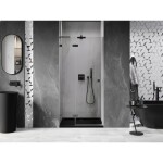 MEXEN/S - Lunar L sprchové dveře křídlové levé 115 cm, transparent, grafit metal 834L-115-000-95-00-L