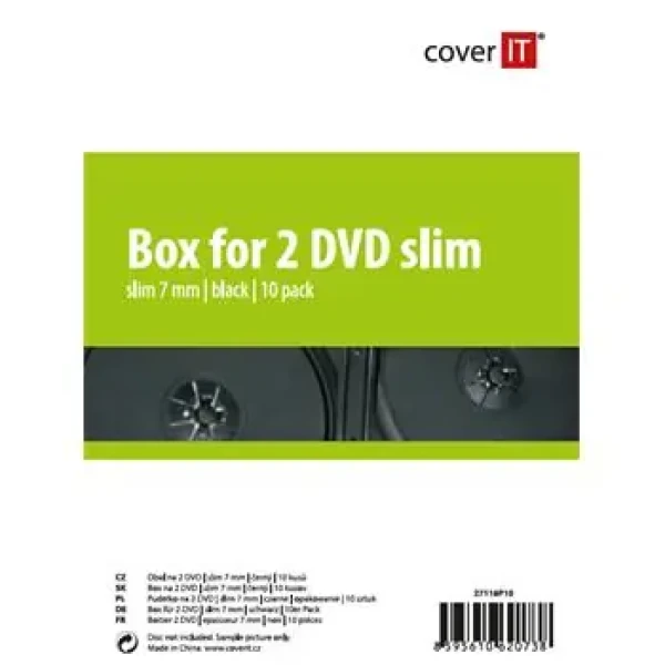 Cover It 2 DVD 7mm slim černý 10ks/bal 27116P10