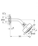 GROHE - Tempesta Cosmopolitan Hlavová sprcha, 4jet, chrom 27869001