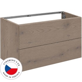 CERANO - Koupelnová skříňka pod umyvadlo Adele - TIP-ON otevírání - dub Cannolo Cremona - 100x60x44,8 CER-126003