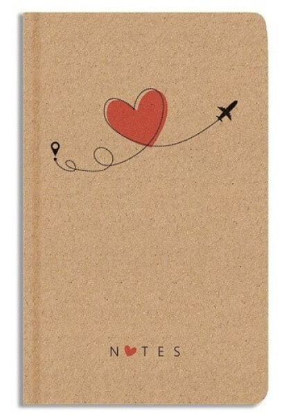 Notes tečkovaný A5 Kraft Letadlo