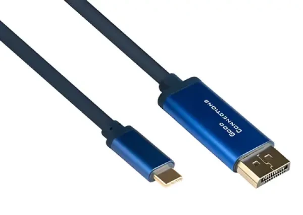 Good Connections SmartFLEX modrá / Redukce / USB-C (M) - DisplayPort (M) / 4K 60Hz / 1 m (4812-CSF010B)