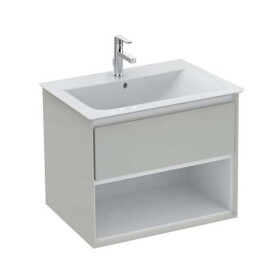 IDEAL STANDARD - Connect Air Skříňka pod umyvadlo, 60x44x52 cm, lesklá světlá šedá/bílá mat E0826EQ