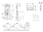 GEBERIT - Duofix Set předstěnové instalace, kompaktního klozetu Gaia a sedátka softclose, tlačítko Delta50, matná černá SANI11CA5122B