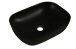 INVENA - Umyvadlo na desku westa 45,5x33 cm obdélníkové, černý polomat; CE-24-005-W