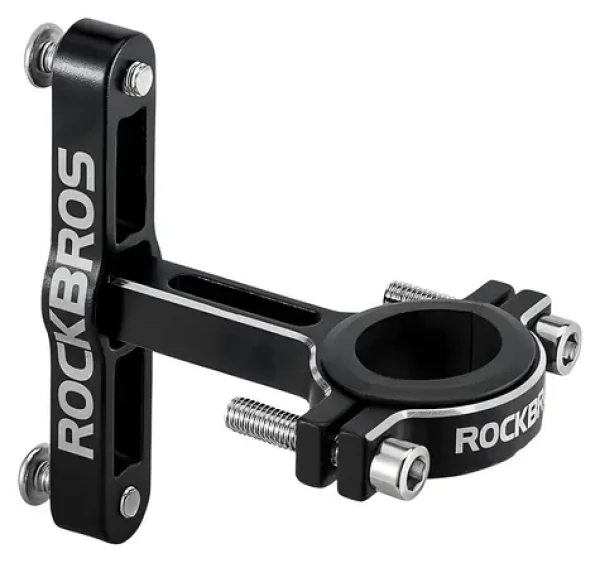 Rockbros KS-416 černá / Adaptér košíku na láhev / Hliníkový / Nastavitelný