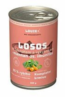 Louie Dog konz. Losos s rakyt.špenátem,prebiotiky 400g