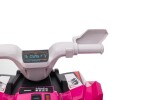 Mamido Dětská elektrická čtyřkolka s přívěsem růžová