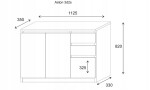 Komoda Aston 3D2S Barva korpusu: Bílá
