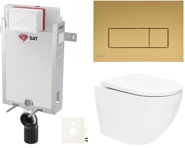 Závěsný WC set k zazdění SAT SIKOSZTOR67GM SIKOSZTOR67GM