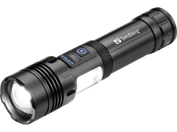 Sandberg Survivor 7in1 Torch multifunkční svítilna černá / powerbanka 5000 mAh / IPX4 / USB-C (421-08)