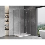 MEXEN/S - Mist H L Duo sprchový kout dveře křídlové 75 x 85, transparent, chrom 8A5L-075L-085P-01-00