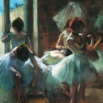 Nástěnný poznámkový kalendář 2026 NOTIQUE - Edgar Degas, 30 x 30 cm
