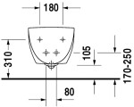 DURAVIT - Architec Závěsný bidet 365x580 mm, bílá 2531150000