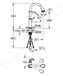 GROHE - Gloucester Dřezová baterie s výsuvnou sprškou, chrom 30422000