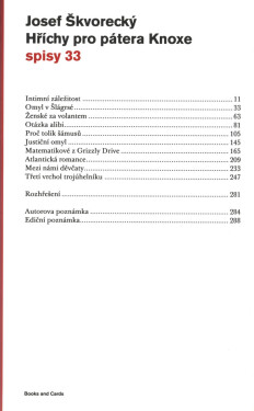 Hříchy pro pátera Knoxe (spisy - svazek 33) - Josef Škvorecký