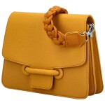 Módní dámská koženková kabelka na rameno Reesen, žlutá