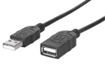 Manhattan Prodlužovací kabel USB 2.0 A-A černý / Kabel / 1 m (308519)