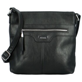 Trendy dámská koženková crossbody kabelka Laia, černá