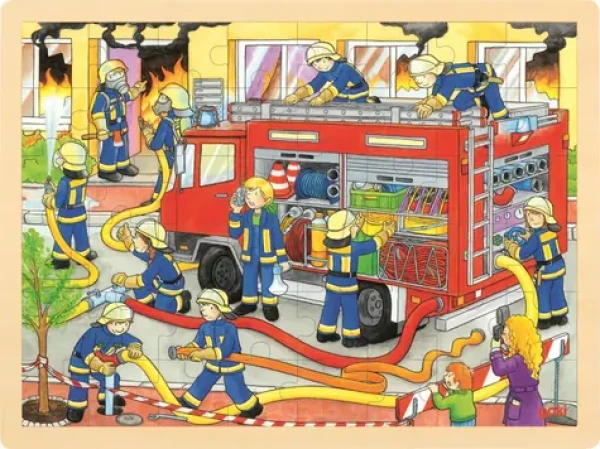 GOKI Dřevěné puzzle Boj s ohněm