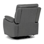 Polohovací křeslo, elektrické zabudované ovládání, šedá, látka vintage, TV-4094 GREY3