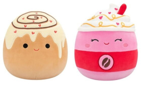 Squishmallows 1+1 Latté Beata a Skořicová rolka Brown 20 cm