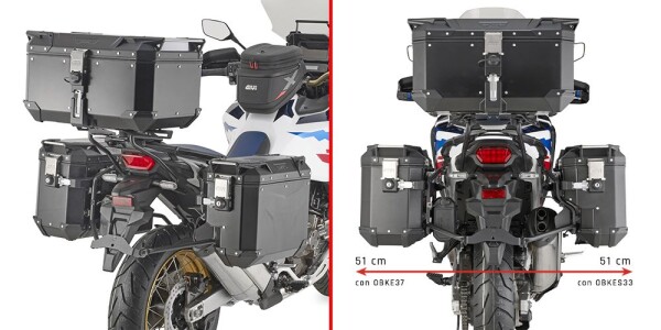 Plos1178Cam trubkový nosič bočních kufrů Obkevsxxx s výřezem pro Honda Crf 1100L Africa Twin (20-25)