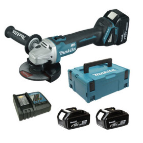 Makita DGA504RT3J / Aku úhlová bruska / 18V / Průměr 125 mm / 8500 ot-min / 3x aku 5.0Ah (DGA504RT3J)