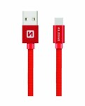 Swissten 71521106 USB 2.0 typ A na C, USB 2.0, zástrčka A - zástrčka C, opletený, 0,2m, červený