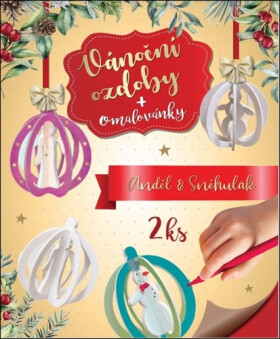 3D Omalovánky Sněhulák anděl