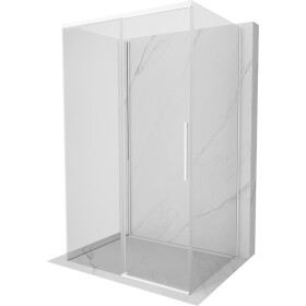 MEXEN/S - Rox-3S sprchový kout 3 stěnný , posuvný 160 x 100, transparent, bílá 8C2-160-100-20-00-3S