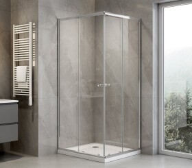 AQUALINE - AGGA obdélníková sprchová zástěna 900x800, čiré sklo HLF809Y