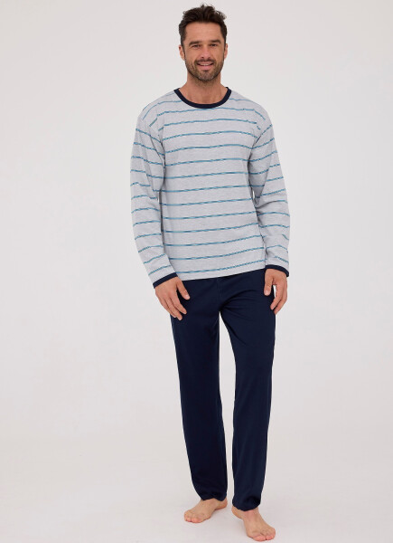 Pyžamo Cornette Various 138/53 long/r S-2XL pánské šedozelená XXL
