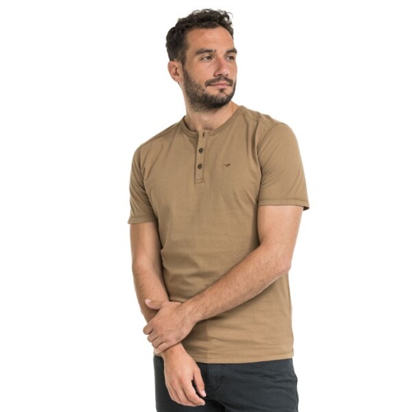 Bushman Pánské henley tričko Wray II, camel XXL