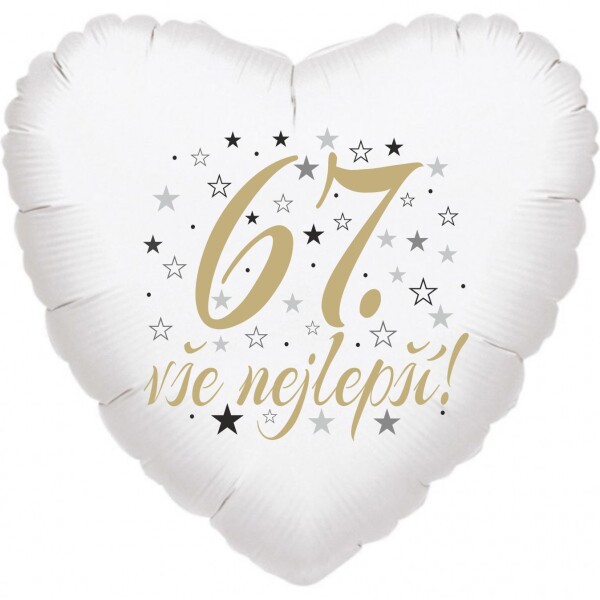 67. narozeniny balónek srdce Balonky.cz 67. narozeniny balónek srdce Balonky.cz