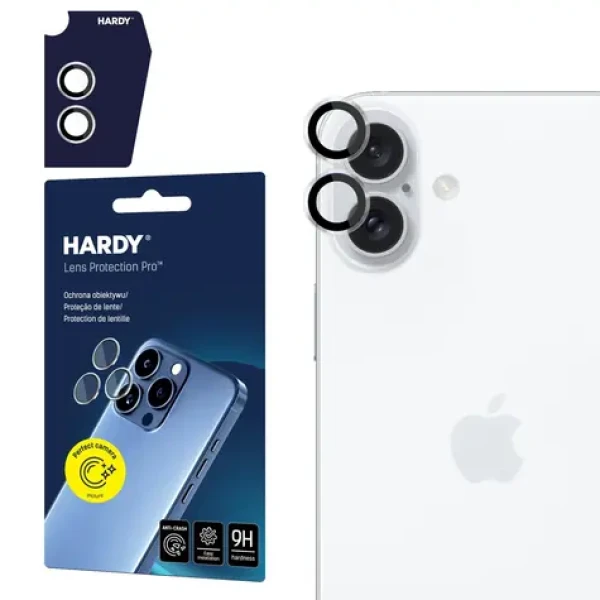 3mk Hardy Lens Protection Pro skla na fotoaparát pro iPhone 16/16 Plus Transparent (5903108588690)