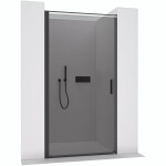 CERANO - Sprchové otočné dveře Porte L/P - 8 mm - černá matná, grafitové sklo - 100x195 CER-8050BD7247