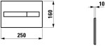 LAUFEN Rámový podomítkový modul CW1 SET s chromovým tlačítkem + WC REA Carlo Flat Mini Rimless + SEDÁTKO H8946600000001CR CF1