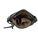 Stylová dámská koženková crossbody kabelka Orniva, stříbrná
