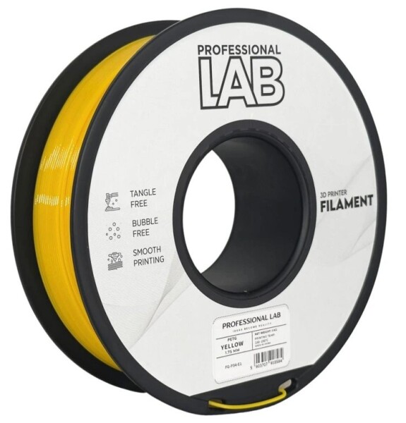 PETG filament 1,75 mm žlutý Professional Lab 1 kg