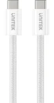 Unitek C14141AWH01-1M bílá / Nabíjecí kabel / USB-C - USB-C / 100W / PD / 1 m / opletený / magneticky stáčecí (C14141AWH01-1M)