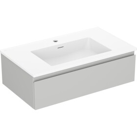 MEXEN/S - Orio koupelnová skříňka 80 cm s umyvadlem Otis, 1 šuplík, šedá mat/bílá mat 91A10-08023-1-BF62-W18M01
