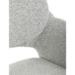 Židle jídelní, krémová látka, noha černý kov, otočný mechanismus 360°